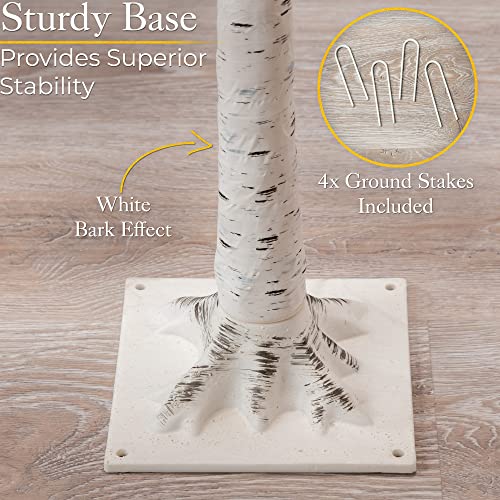 Christow Light Up Outdoor Birch Tree 6ft, Pre Lit Christmas Twig Tree with Lights, Mains Operated with Warm White LEDs (120 LED)