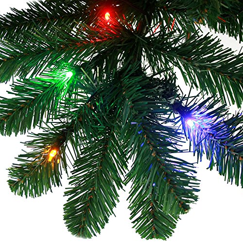 7ft Pre-Lit Spruce Christmas Tree with 300 LED Lights