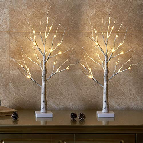 Birch Twig Tree Lights - Festive Tabletop Decoration