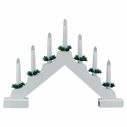 Pre-Lit Wooden Candle Bridge Christmas Tree Decoration