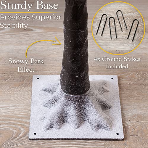 6ft Snowy Twig Tree With Lights, Birch Pre-Lit