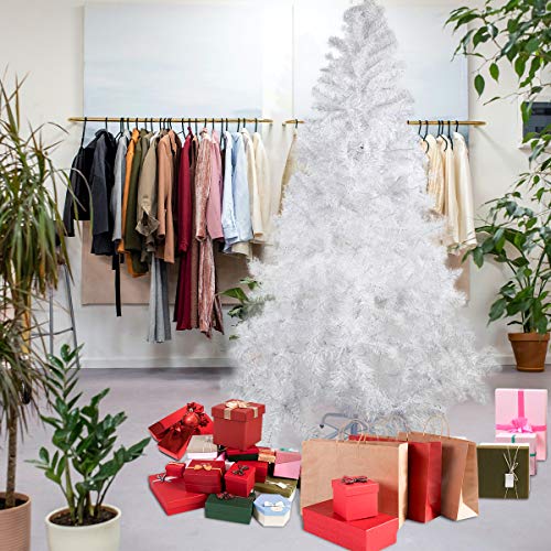 White Christmas Tree with Lights - 5ft/6ft/7ft Sizes
