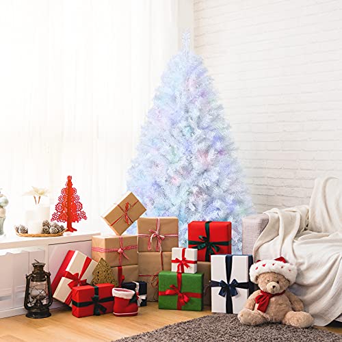 Gymax White Artificial Christmas Tree - 6FT