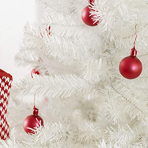 White Christmas Tree with Lights - 5ft/6ft/7ft Sizes