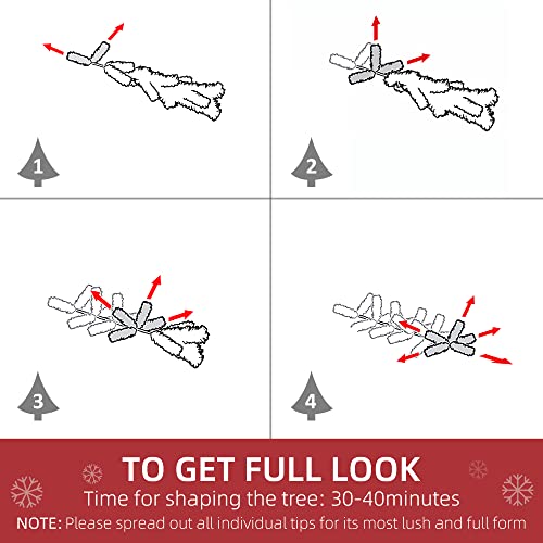 7ft Snow Dipped Slim Pencil Xmas Tree