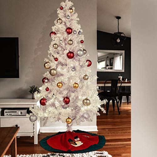 White Christmas Tree with Lights - 5ft/6ft/7ft Sizes