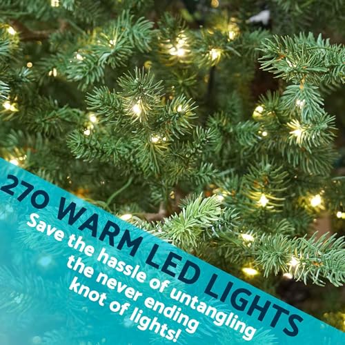 6ft Pre-Lit Christmas Tree with 270 Warm White LEDs