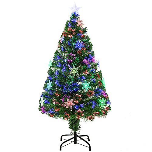 4FT Green Fibre Optic Christmas Tree with LED Lights