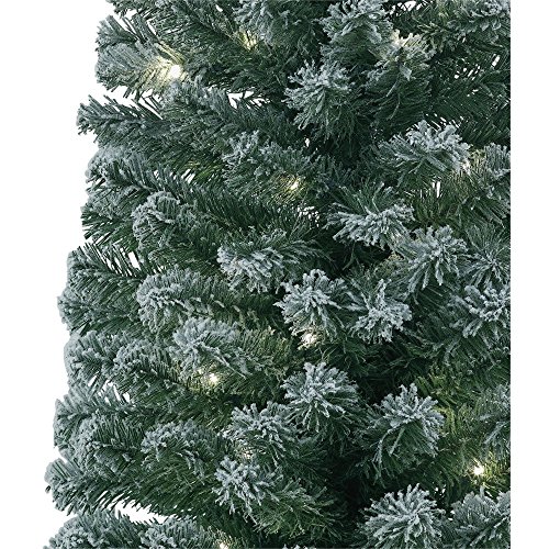 6ft Snow Tipped Pencil Christmas Tree - Green