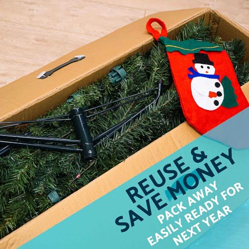 6ft Pre-Lit Christmas Tree with 270 Warm White LEDs