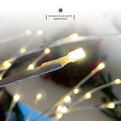 5FT Birch Twig Tree with 120 Warm White LED Lights