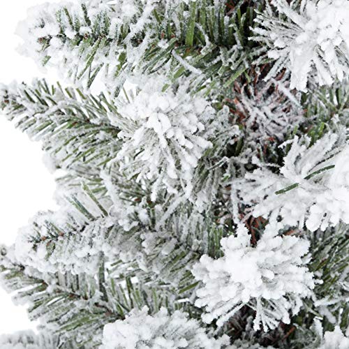 Snowy Pencil Christmas Tree with Jute Fabric Base