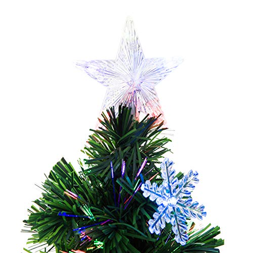 4FT Green Fibre Optic Christmas Tree with LED Lights