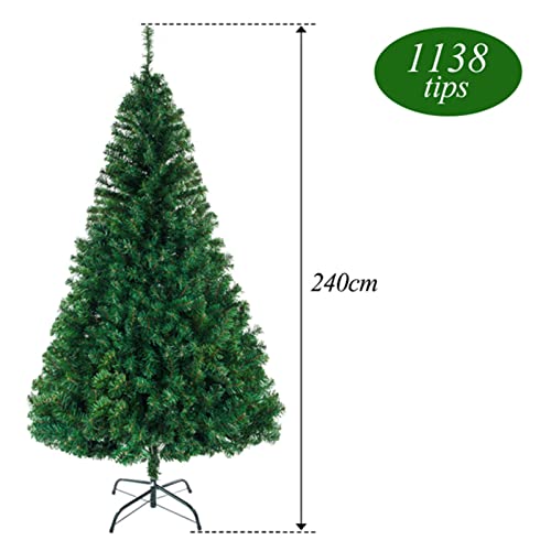 8FT Classic Green Xmas Tree with 1138 Branches