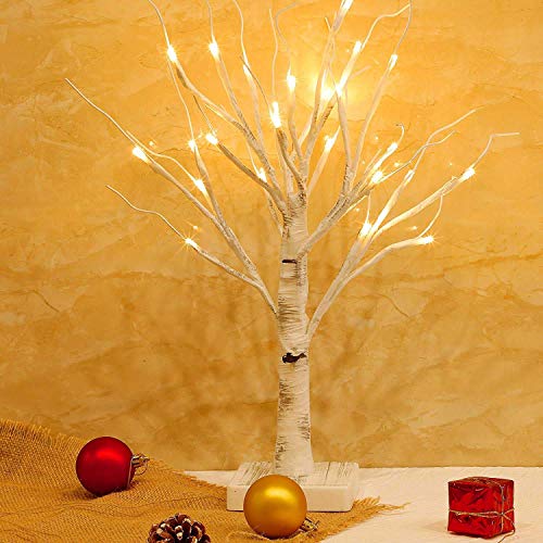 32LED Pre-lit Birch Christmas Tree with Easter Decor