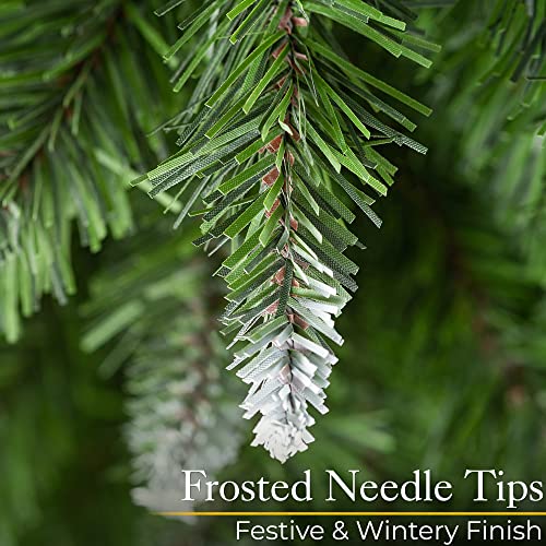 Snowy Pencil Christmas Tree: 7ft, Frosted & Slim