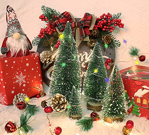 Frosted Mini Christmas Trees - Set of 4