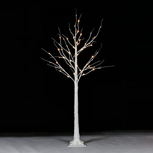 White Birch Tree with 64 Warm LEDs for Christmas