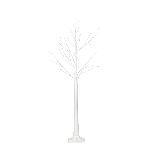 White Birch Tree with 64 Warm LEDs for Christmas