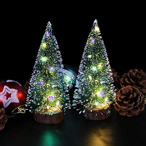 Frosted Mini Christmas Trees - Set of 4