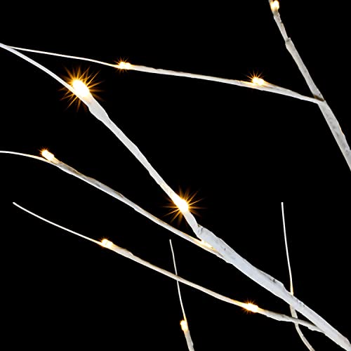 White Birch Tree with 64 Warm LEDs for Christmas