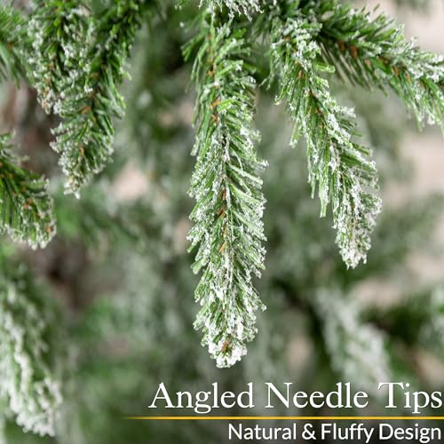 Christow Snowy Christmas Tree 6ft, Luxury Wispy Alpine Fir, Realistic Sparse Artificial Tree With Stand (tree skirt not included)