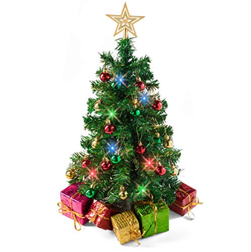 Tabletop Mini Christmas Tree with Hanging Ornaments