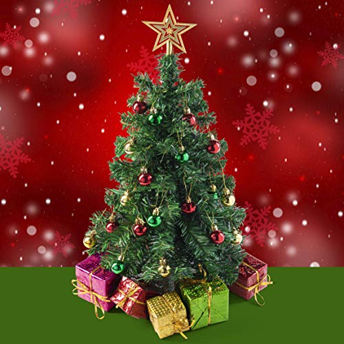 Tabletop Mini Christmas Tree with Hanging Ornaments