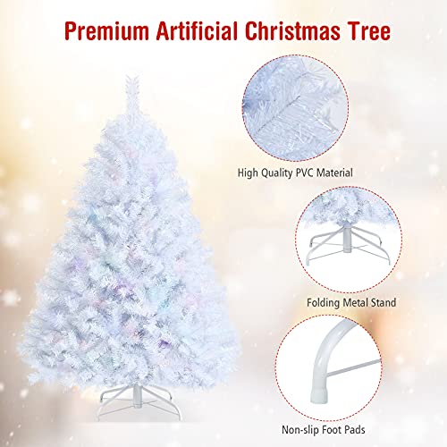 Realistic 5FT White Christmas Tree with Metal Stand