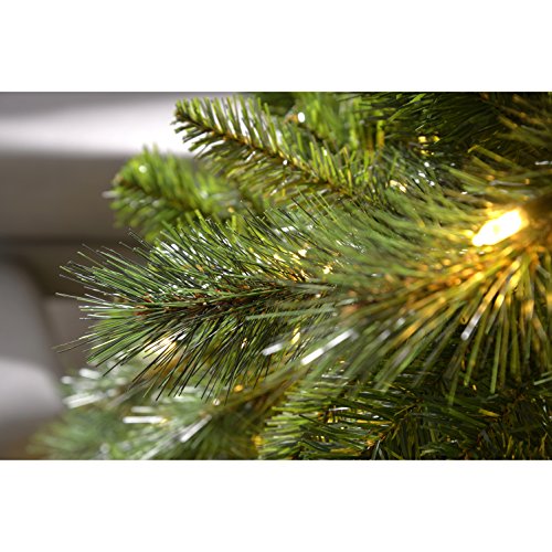 7ft Pre-Lit Victorian Pine Christmas Tree with LED Lights