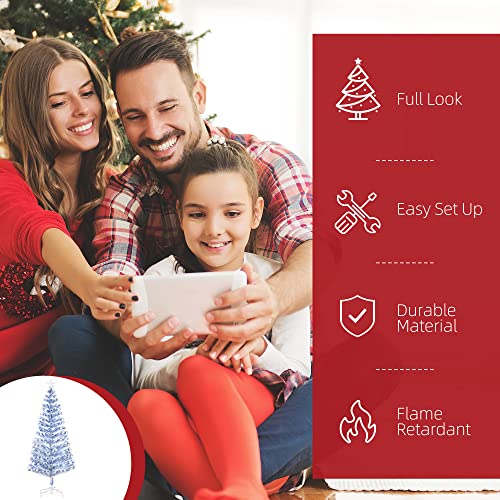 6FT Fibre Optic Christmas Tree w/LED Lights