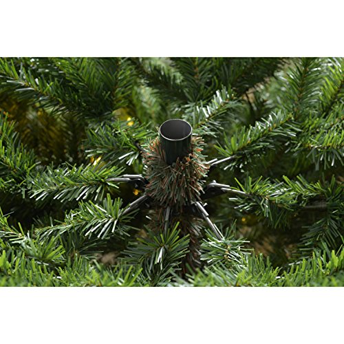 7ft Pre-Lit Victorian Pine Christmas Tree with LED Lights