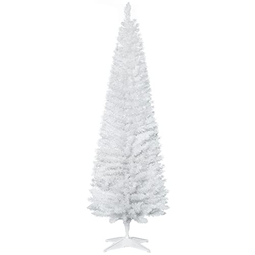 6FT Slim Pine Christmas Tree with White Stand