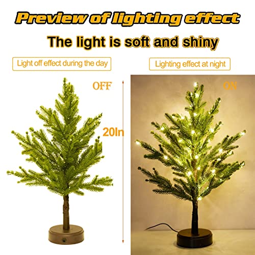 Mini Christmas Tree with 80 LED Lights & Ornaments