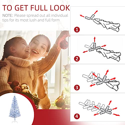 6FT Fibre Optic Christmas Tree w/LED Lights