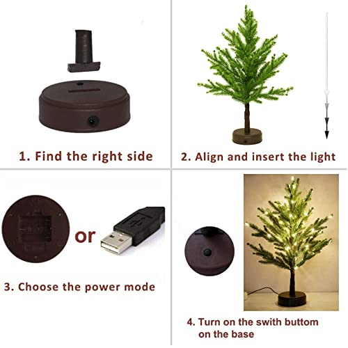 Mini Christmas Tree with 80 LED Lights & Ornaments