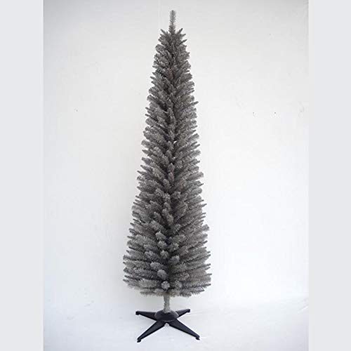 6ft Grey Pine Pencil Slim Artificial Christmas Tree