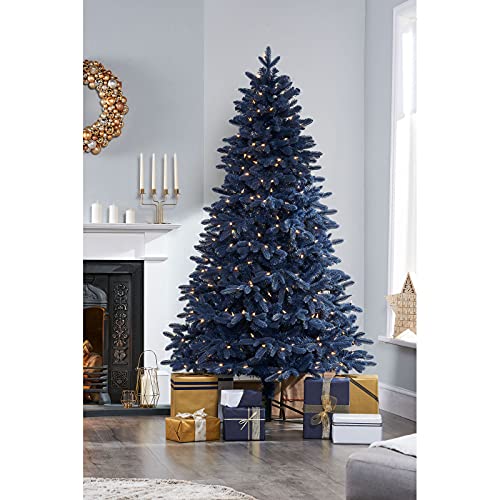 Sapphire Blue Christmas Tree with 350 LED Lights, 7ft
