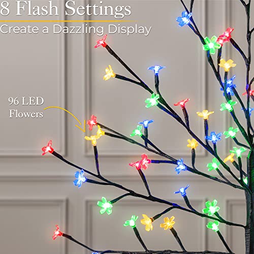 Cheerful 5ft Cherry Blossom Tree Decoration (Multi-Coloured)