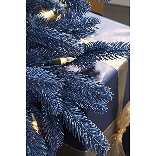 Sapphire Blue Christmas Tree with 350 LED Lights, 7ft