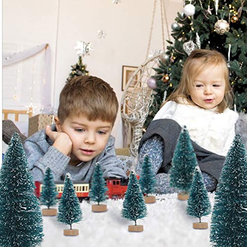 Mini Christmas Tree Set with Wooden Base