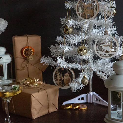 2ft (60cm) Artificial Christmas Tree - Pine Indoor Xmas Tree With Stand - Desktop and Tabletop- By Harbour Housewares