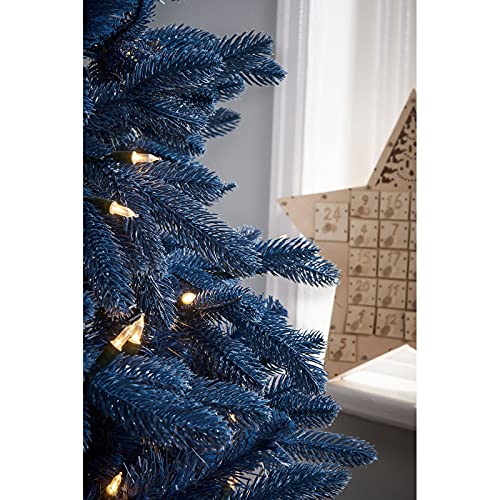 Sapphire Blue Christmas Tree with 350 LED Lights, 7ft