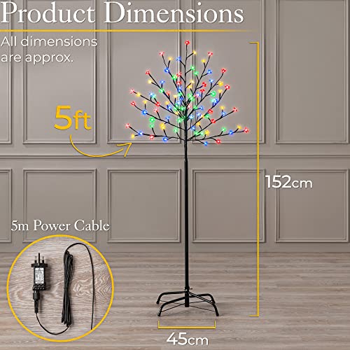 Cheerful 5ft Cherry Blossom Tree Decoration (Multi-Coloured)