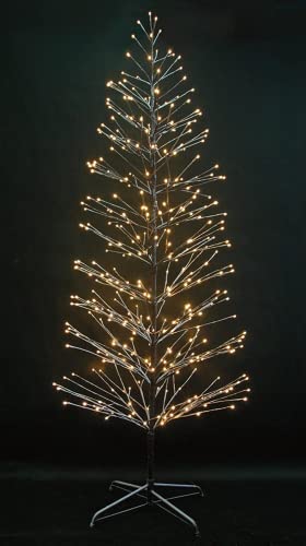 5ft Pre-Lit LED Snowy Twig Tree: Festive Christmas Decoration