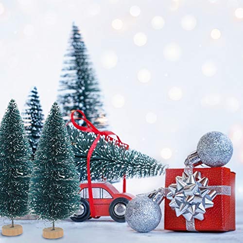 Mini Christmas Tree Set with Wooden Base