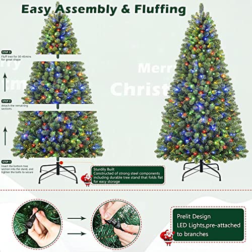 6ft Pre-lit Christmas Tree with 1018 Tips & 330 LEDs