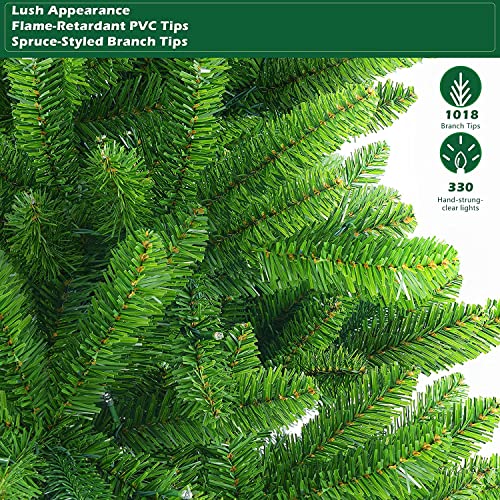 6ft Pre-lit Christmas Tree with 1018 Tips & 330 LEDs