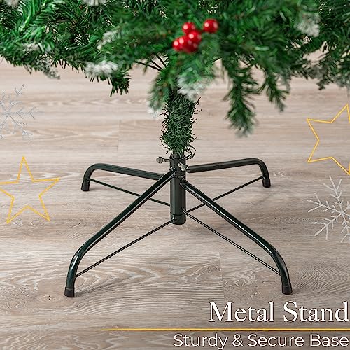 Snowy Pine Cone Berries 6ft Christmas Tree