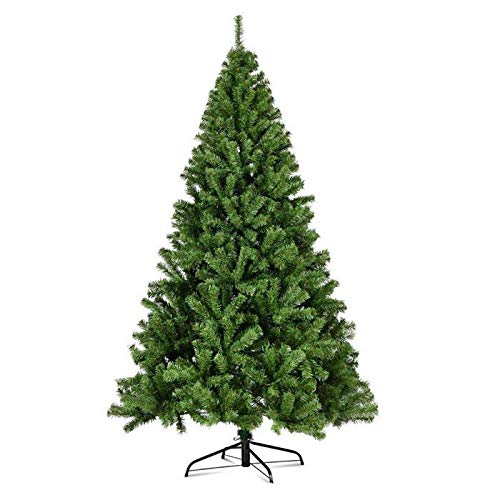 6FT/1.8M Artificial Christmas Tree Xmas Realistic Green Natural Branches with Solid Metal Legs